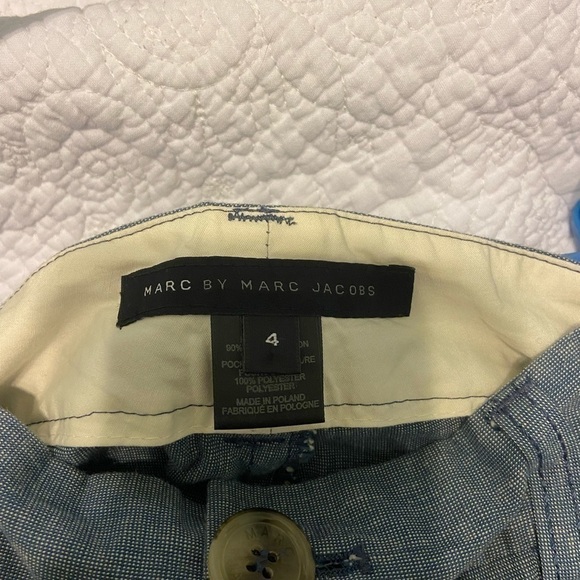 Marc By Marc Jacobs Blue Linen Blend Womens Pants - Picture 4 of 5